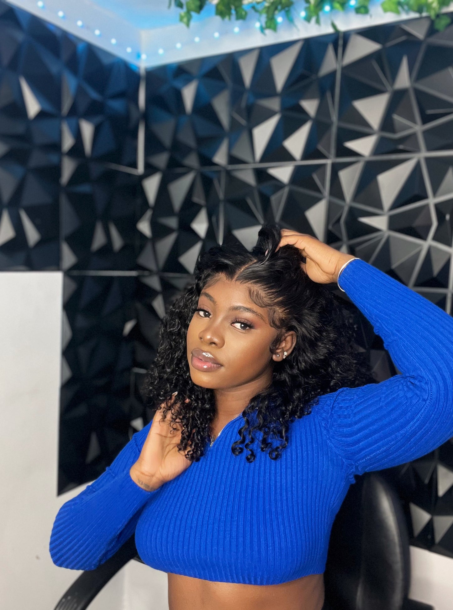 Deep curly hd lace front wig