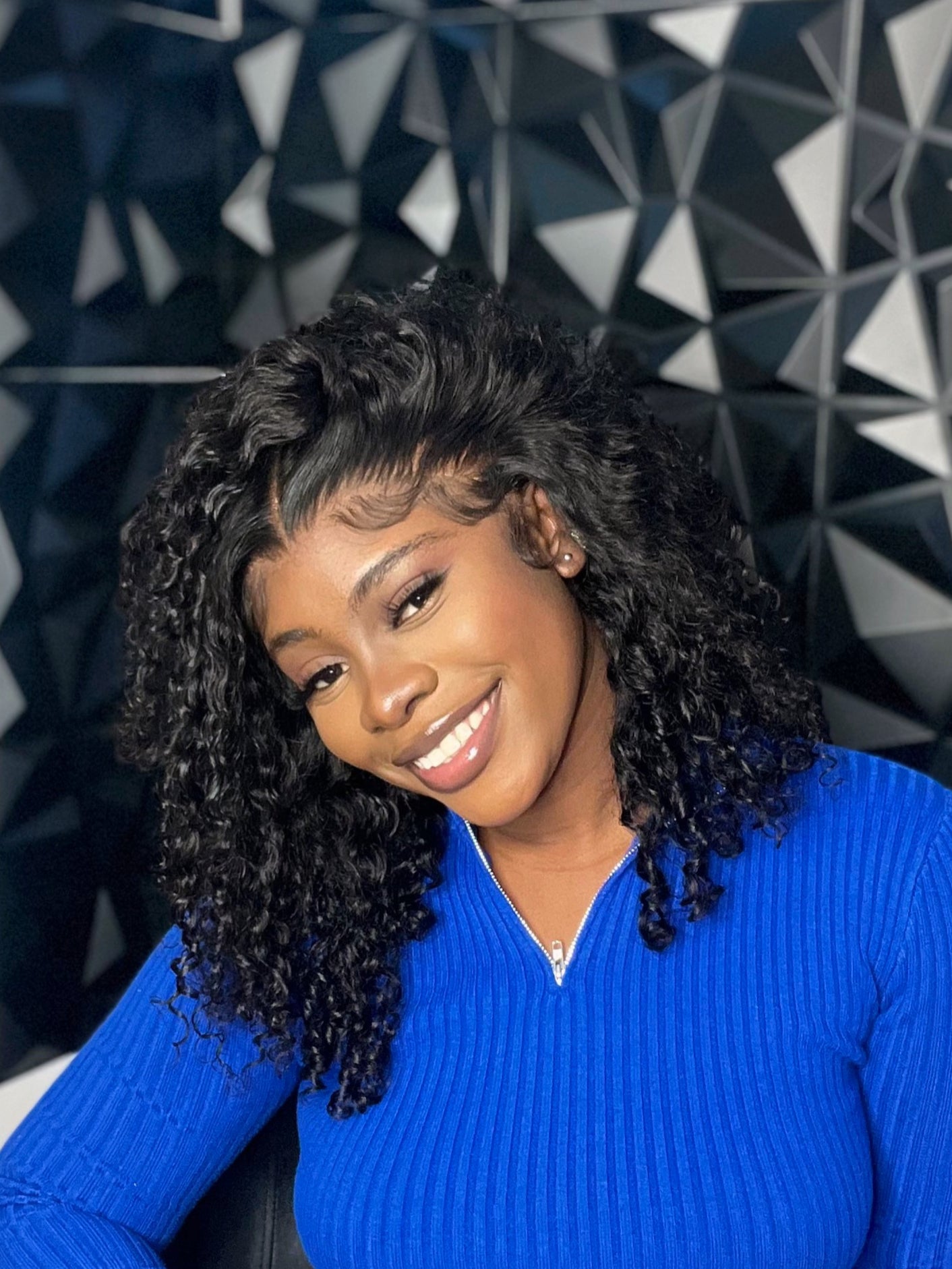 Deep curly hd lace front wig