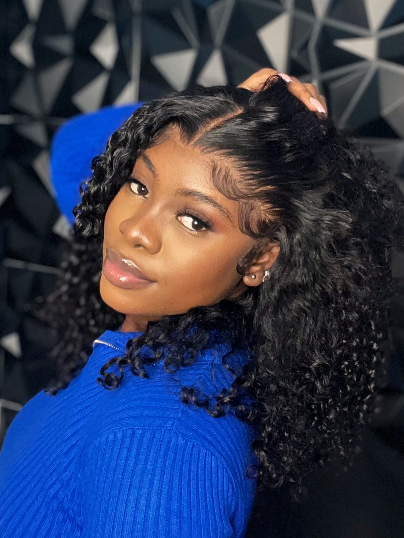 Deep curly hd lace front wig