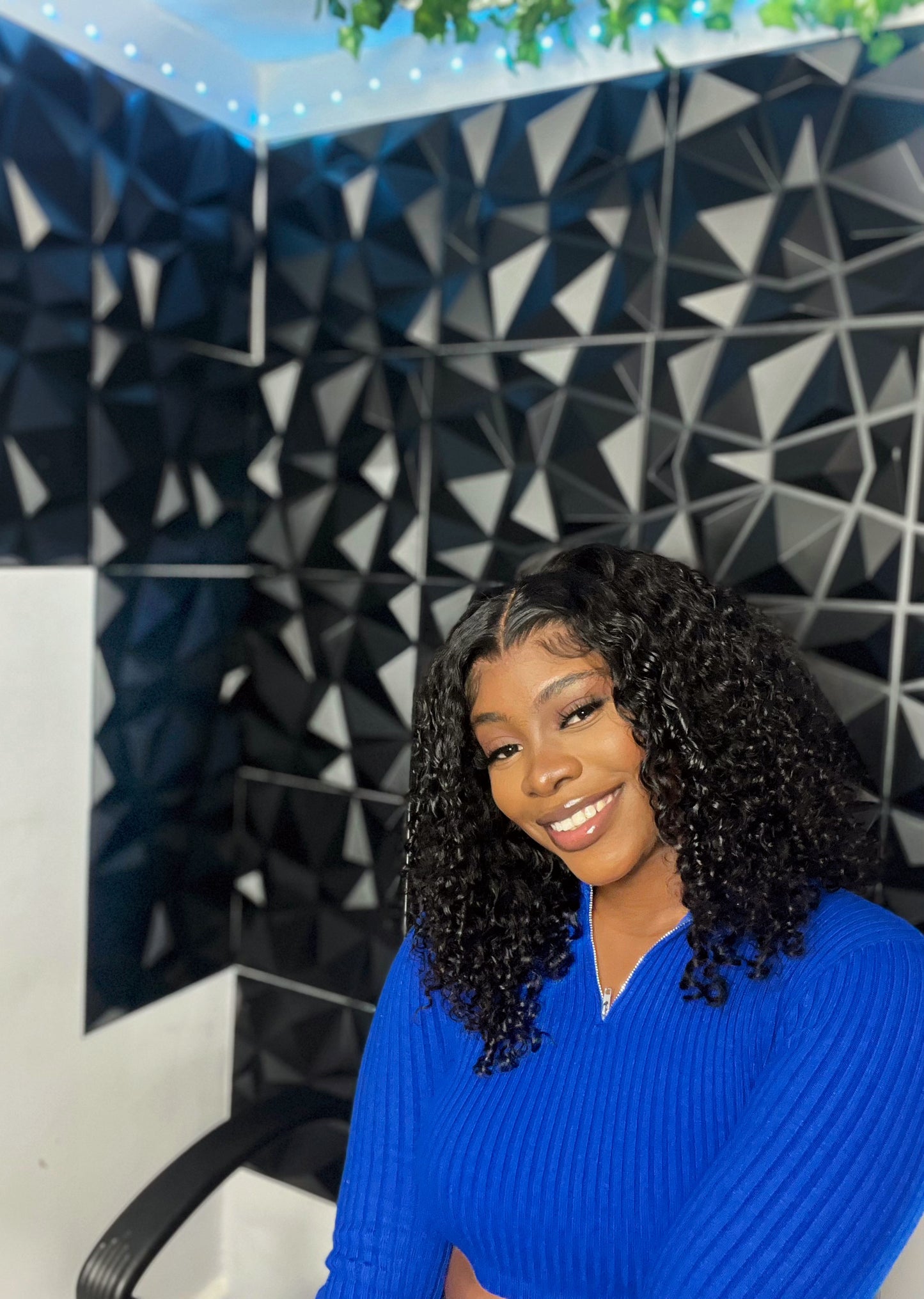 Deep curly hd lace front wig