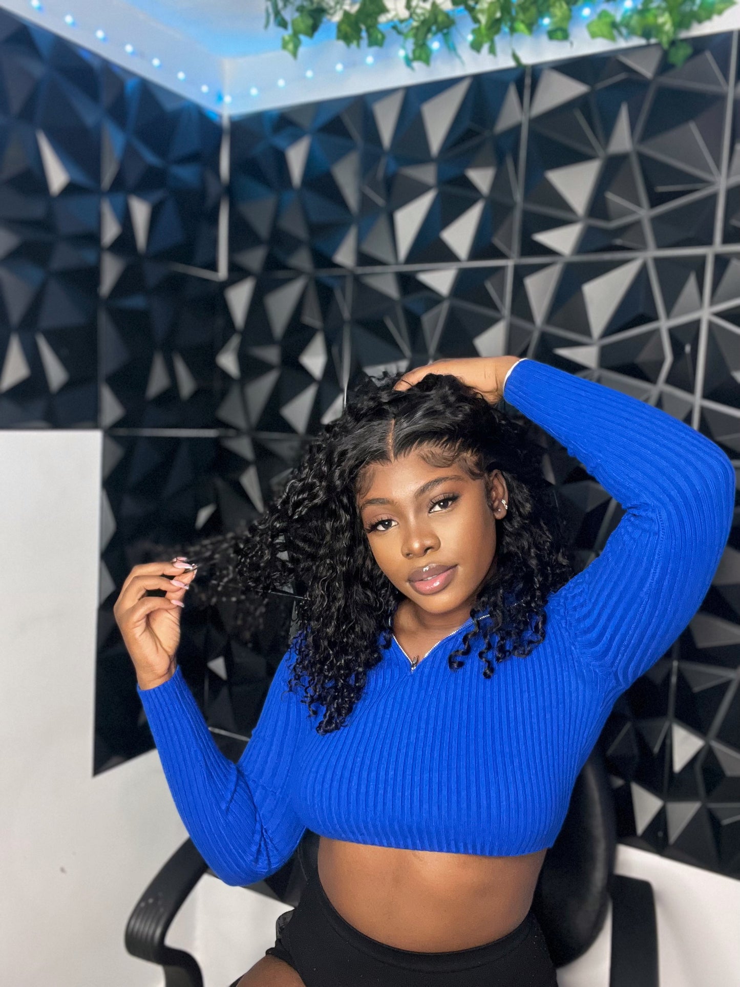 Deep curly hd lace front wig