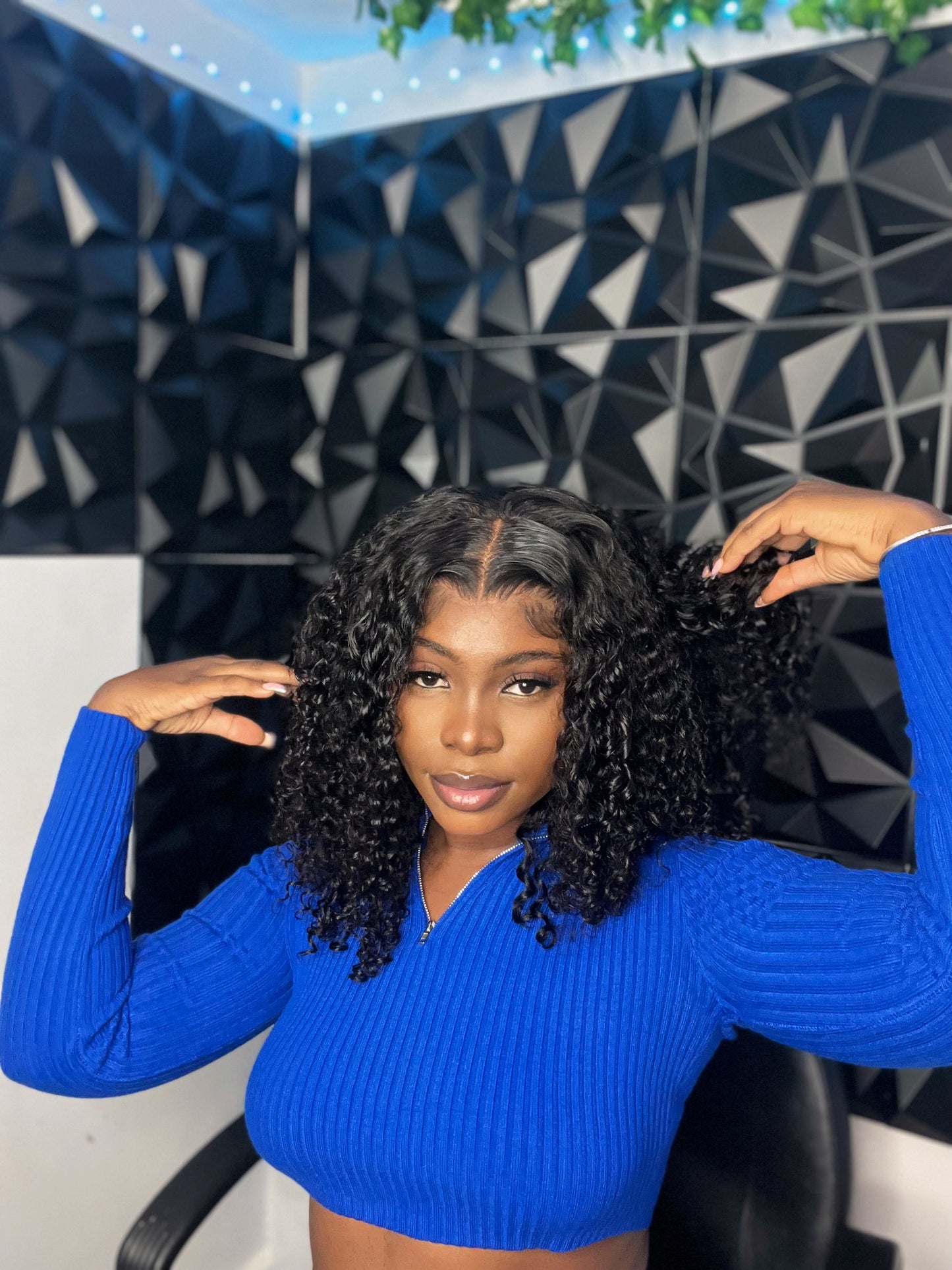 Deep curly hd lace front wig