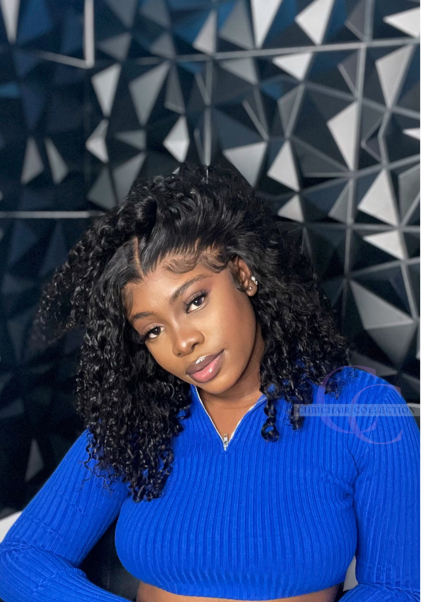 Deep curly hd lace front wig